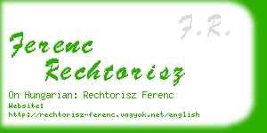 ferenc rechtorisz business card